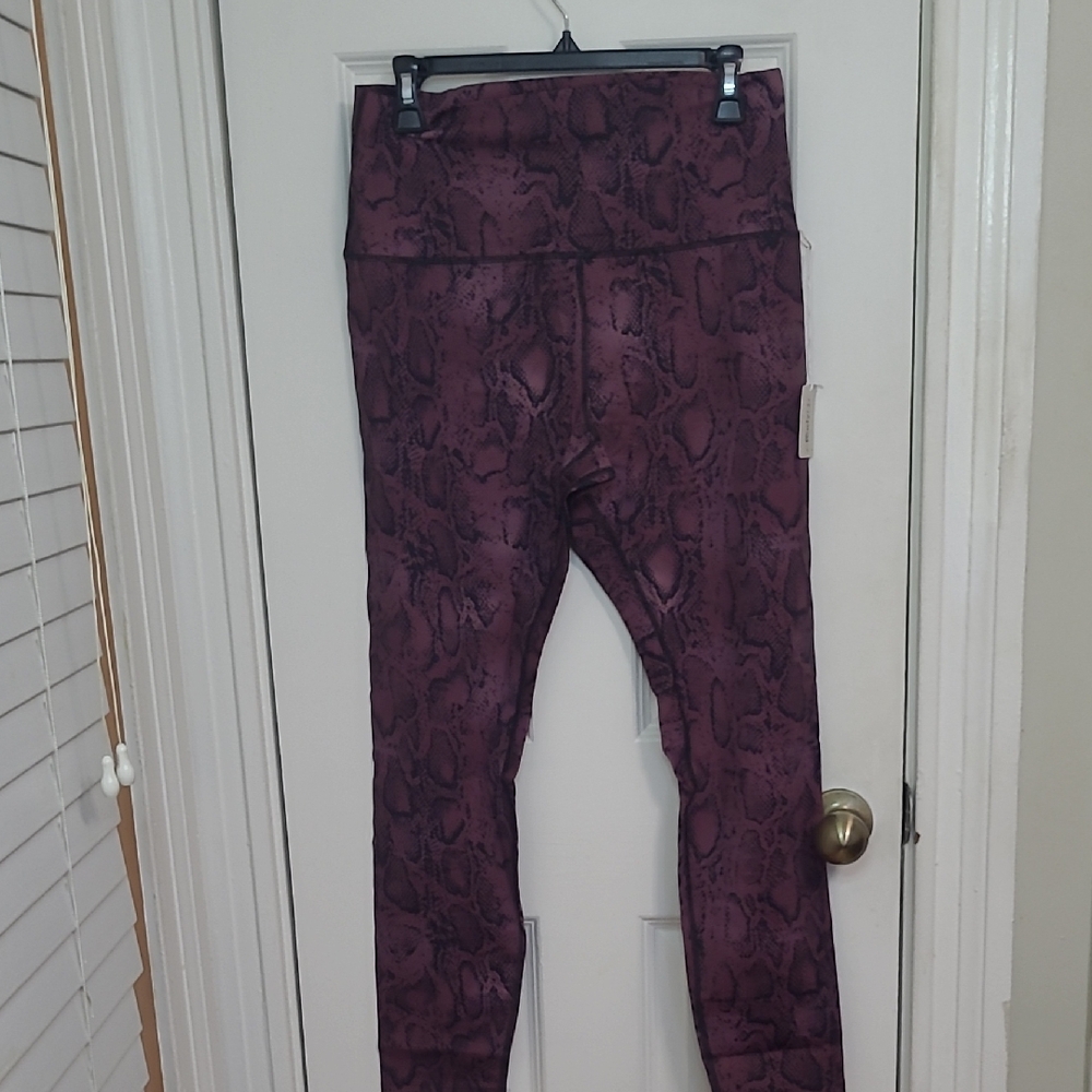Body Up By Bare Necessities Plum Snake-Print Leggings
